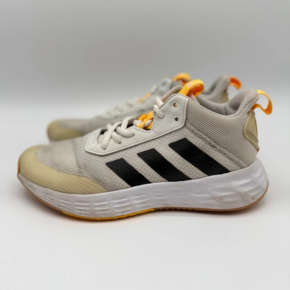 Adidas Mens 6 Womens 7.5 OwnTheGame 2.0 Basketball Shoes Grey Black Orange